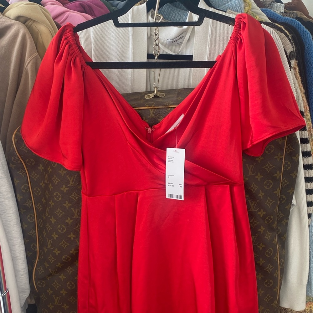 Silky red Urban Outfitters dress